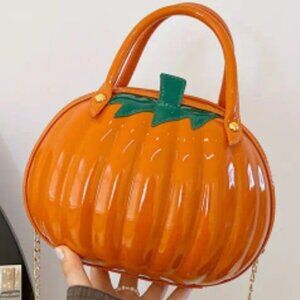 Brand New Pumpkin Purse Crossbody Handbag - Excellent Condition, N
